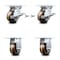 Service Caster 4 Inch High Temp Phenolic Caster Brakes/Swivel Locks and 2 Rigid SCC, 2PK SCC-35S420-PHRHT-SLB-BSL-2-R-2 - alternate 1